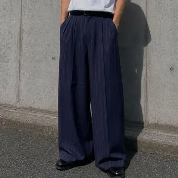 90s archive 빈티지 스트라이프 와이드 슬랙스