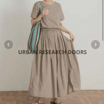어반 리서치 도어즈 코튼 보일 도킹 개더 원피스