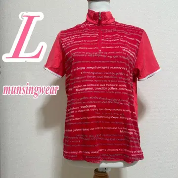 Munsingwear 반팔 피케 셔츠 핑크 L 사이즈 골프웨어