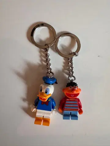 LEGO 도널드 덕 어니 키링 2개 세트