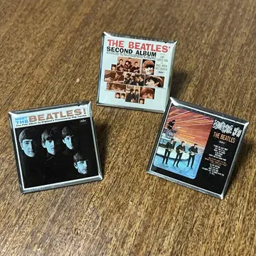 THE BEATLES 핀 배지 컬렉션 3점 비틀즈 가챠가챠