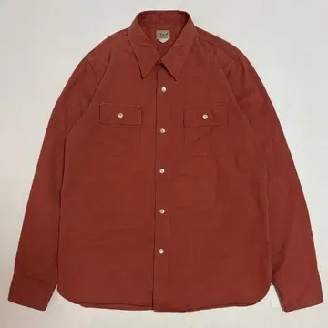 PHIGVEL & Co 긴팔 버튼 셔츠 워크 셔츠 벽돌색