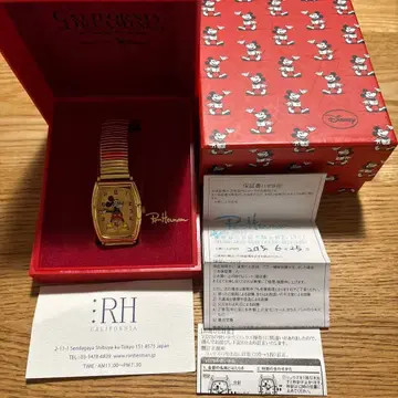 레어 한정품 Ron Herman 미키마우스 손목시계 보증서 박스 포함