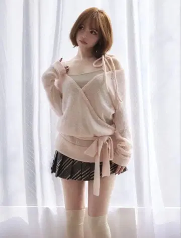 새상품 AM1760 andmary Sheer loose knit tops
