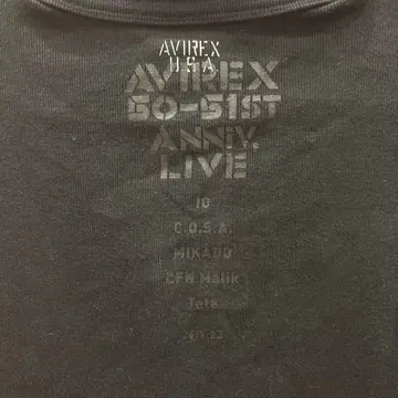 AVIREX 기념일 라이브 한정판 써멀 셔츠