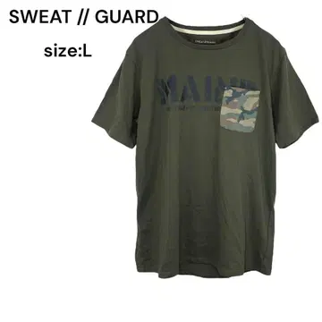 SWEAT // GUARD 셔츠 상의 반팔 L 카모플라쥬 아웃도어
