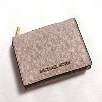 MICHAEL KORS 3단 폴더형 지갑 핑크 MK 패턴