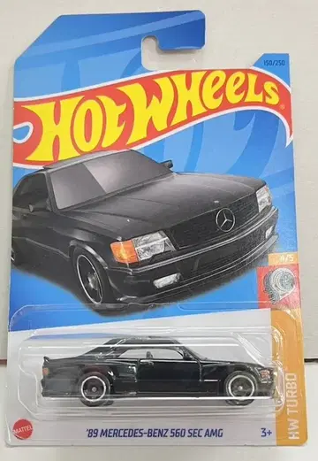 MATTEL HOTWHEELS HW TURBO 4/5 HNK15 '89 MERCEDES-BENZ 560 SEC AMG/블랙 150/250