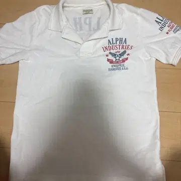 ALPHA INDUSTRIES 피케 셔츠 화이트 M 사이즈