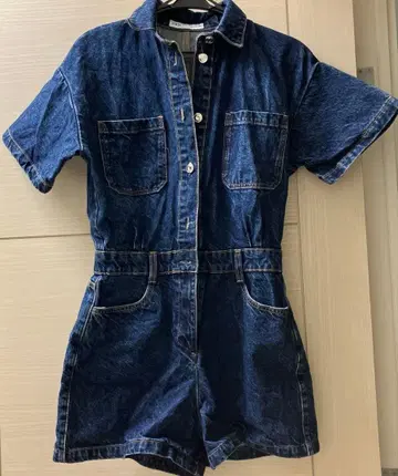 ZARA MONO Z1975 데님 숏 슬리브 XS (5~7 호)
