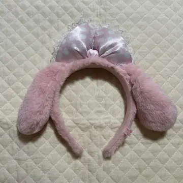 마이멜로디 머리띠 핑크 도트 무늬