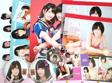 야마모토 사야 NMB48 굿즈 묶음 판매 캔뱃지 키링 포스터