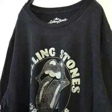 롤링 스톤스 아메리칸 투어 T셔츠 L 그런지 블랙 구제 의류