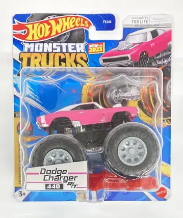 MATTEL FREESTYLE WRECKERS 11/11 HOTWHEELS 2023 MONSTER TRUCKS 1970 DODGE CHARGER R/T 핑크 HLT14