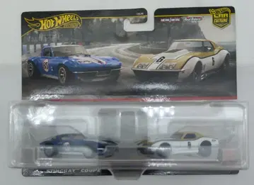 MATTEL HOTWHEELS PREMIUM 2Pack CUSTOM CORVETTE STINGRAY COUPE/'69 COPO CORVETTE HRR80