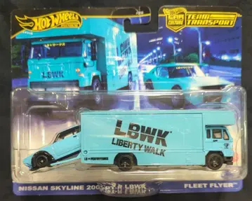 MATTEL TEAM TRANSPORT #69 HOTWHEELS NISSAN SKYLINE 2000GT-R LBWK/FLEET FLYER #69