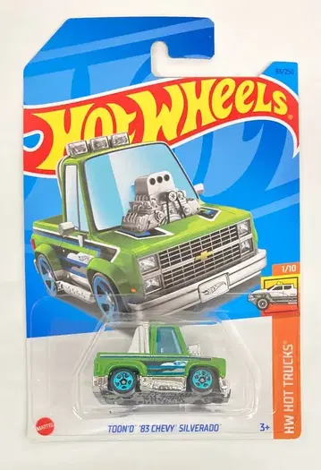 MATTEL HW HOT TRUCKS 1/10 HOTWHEELS TOON'D '83 CHEVY SILVERADO 그린 93/250