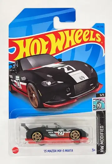 MATTEL HOTWHEELS HW MODIFIED 5/5 HNJ96 '15 MAZDA MX-5 MIATA/#27 블랙 114/250