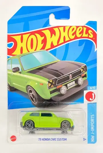 MATTEL HOTWHEELS HW J-IMPORTS 8/10 HNJ97 '73 HONDA CIVIC CUSTUM/라이트 그린 117/250