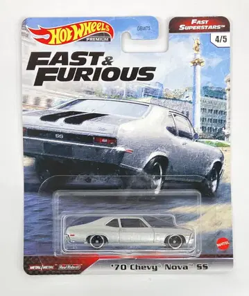 MATTEL HOTWHEELS FAST SUPERSTARS GRK50 '70 Chevy Nova SS 4/5