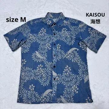 해상 KAISOU 듀공의 바다 린넨 혼방 카리유시 셔츠 M 사이즈