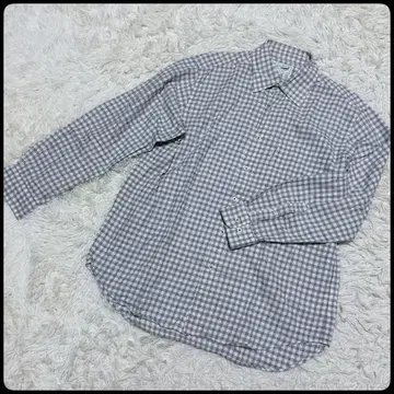 [ CROCODILE ] 크로커다일 깅엄 체크 긴팔 셔츠 L 청결 새상품급
