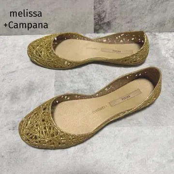새상품급 melissa+Campana 플랫슈즈 골드 USA 6