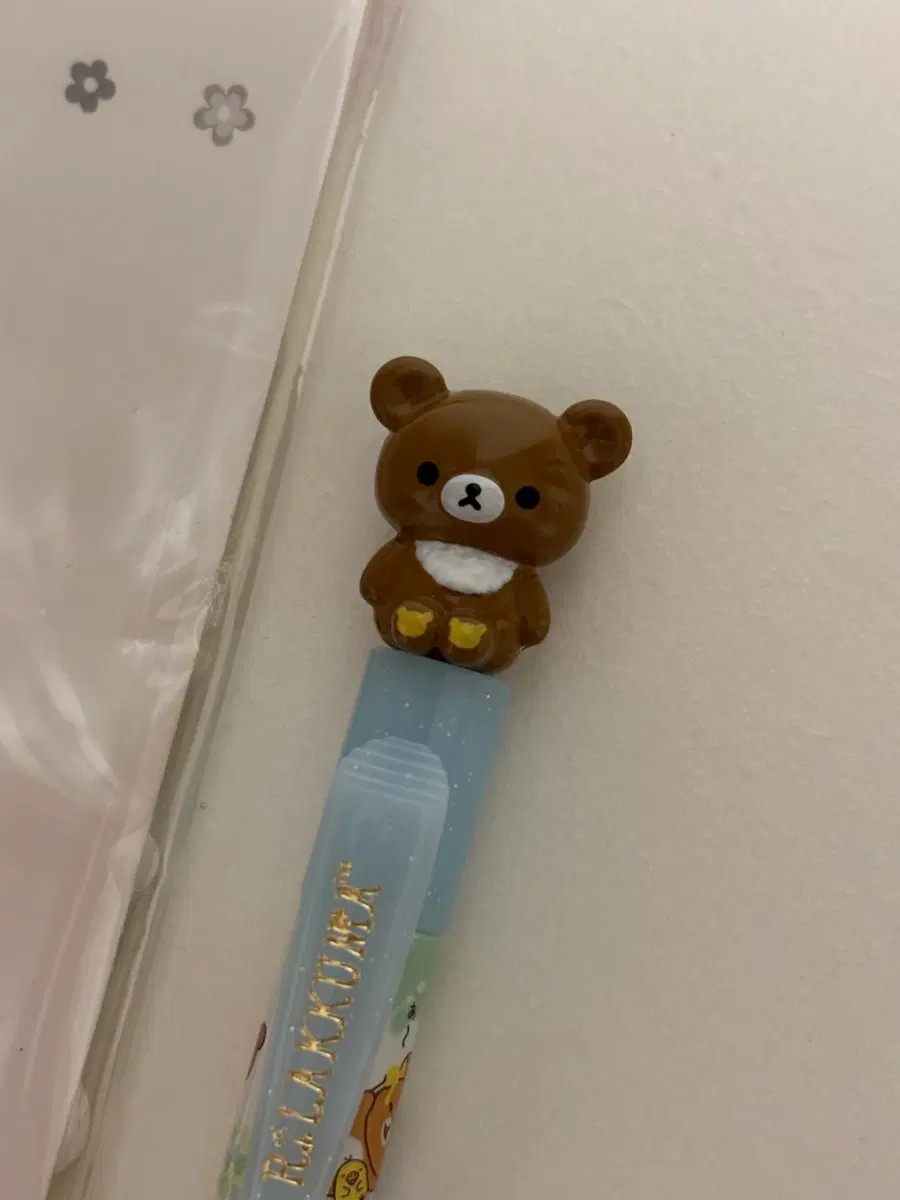 산엑스 리락쿠마 고전 차이로이코구마 마스코트 볼펜