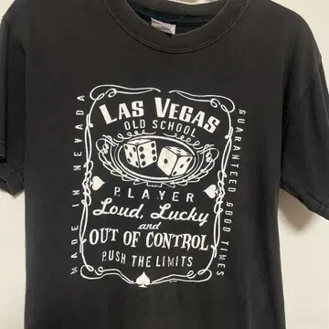GILDAN LAS VEGAS 프린트T셔츠 블랙