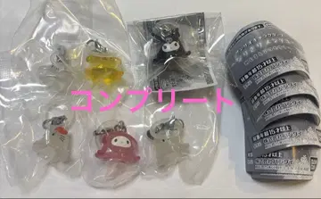 산리오 나리키리 멘다코 메지루시 액세서리 전 6종 컴플리트 세트