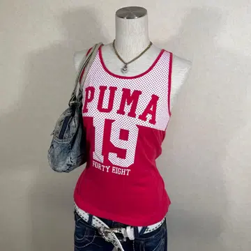 y2k PUMA 탱크탑 로고 헤이세이 갸루 archive
