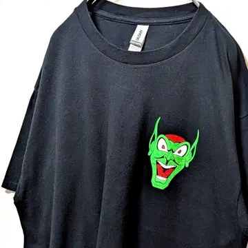 길단 그린 고블린 로고 티셔츠 블랙 L 구제 의류