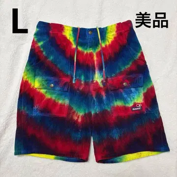 오션 퍼시픽 타이 다이 패턴 코듀로이 숏팬츠 32