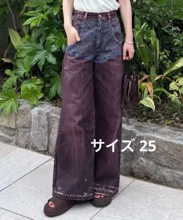 Ameri FAKE DENIM DOUBLE WAIST PANTS