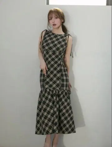 ANDMARY 그렌다 리본 롱 드레스 M