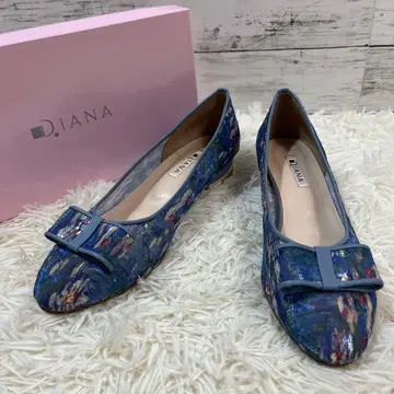 새상품급 다이애나 펌프스 모네 회화 시리즈 리본 자수