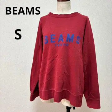 BEAMS TOKYO 로고 맨투맨 트레이닝복 보르도 S
