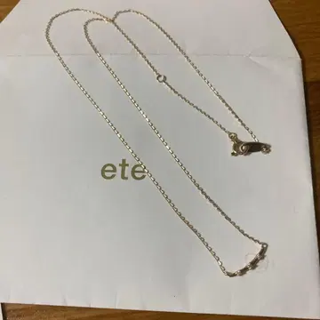 ete K10 YG 레이어 다이아몬드 목걸이 45cm