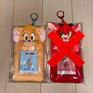 톰과 제리 봉제 인형 사진 키링 제리