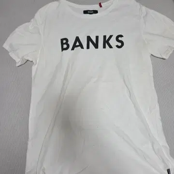BANKS 로고 프린트 T셔츠 화이트 M