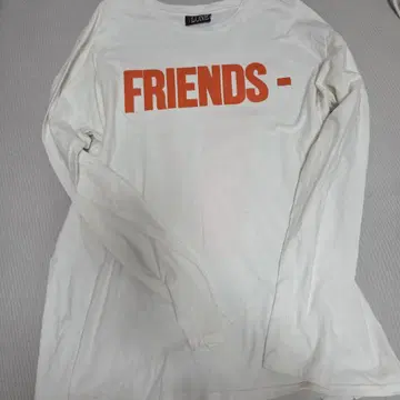 VLONE FRIENDS 로고 프린트 긴팔 T셔츠 화이트