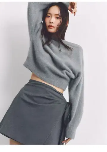 [ 미사용 택 포함 ] 프레이 아이디 볼륨 리본 타프타 미니 스커트