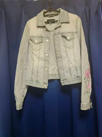 ARMANI JEANS 꽃무늬 자수 데님 자켓