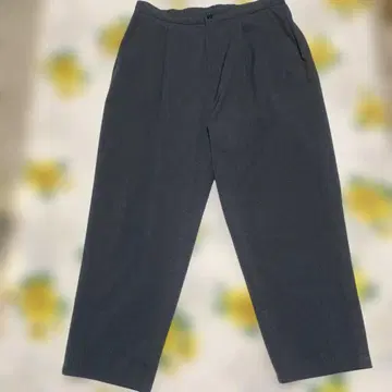 고품질 ZARA 폴리에스테르 와이드 슬랙스 이지 팬츠 허리밴딩 LL