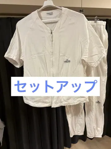 카우 라무 린넨 베이스볼 셔츠 셋업 XL