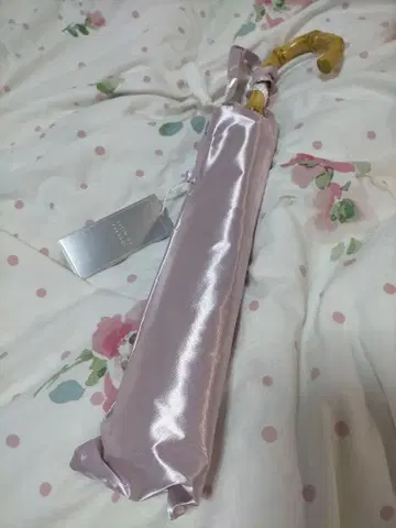 고급 새틴 접이식 양산 대나무 핸들
