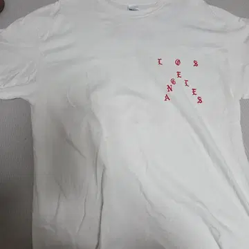 GILDAN 로고 프린트 T셔츠 화이트 XL