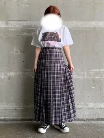 FREAK'S STORE 썸머 체크 플리츠 스커트 네이비 F