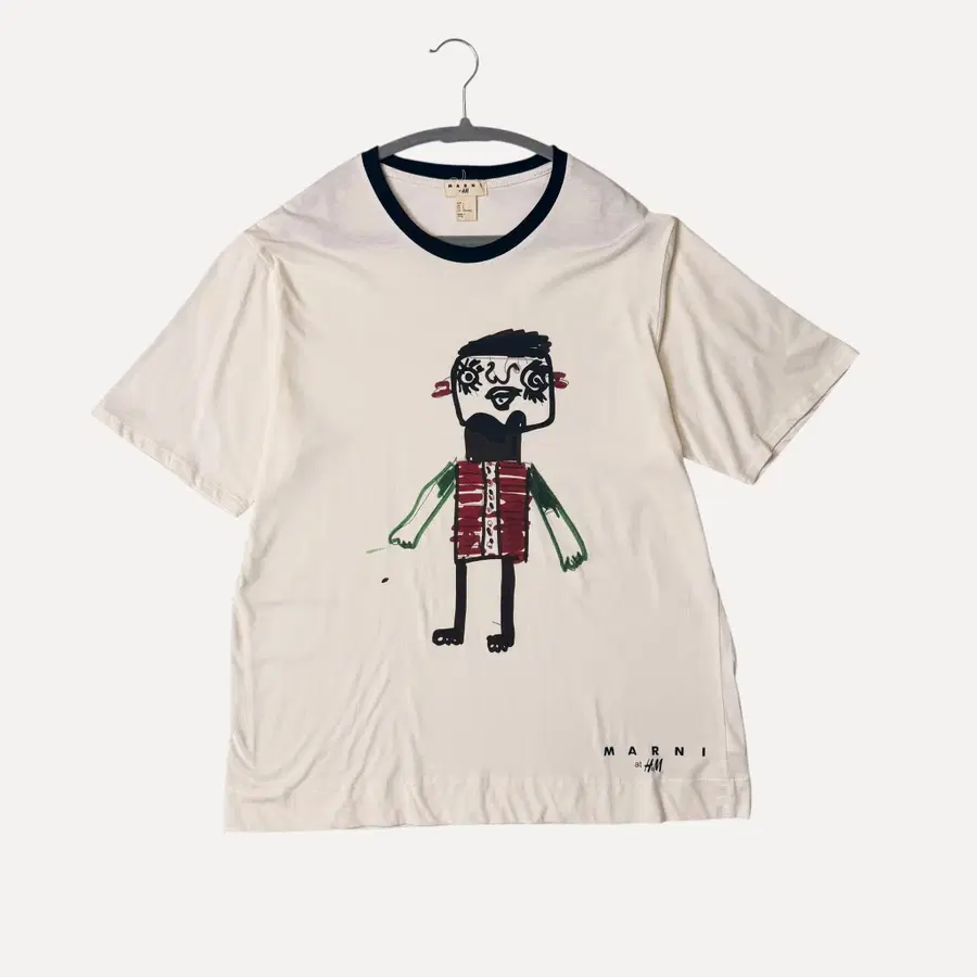 마르니 x H&M 콜라보 일러스트 반팔티 L사이즈