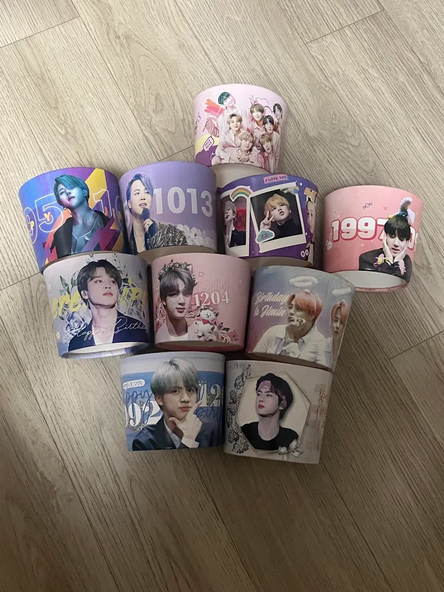방탄 생일카페 컵홀더